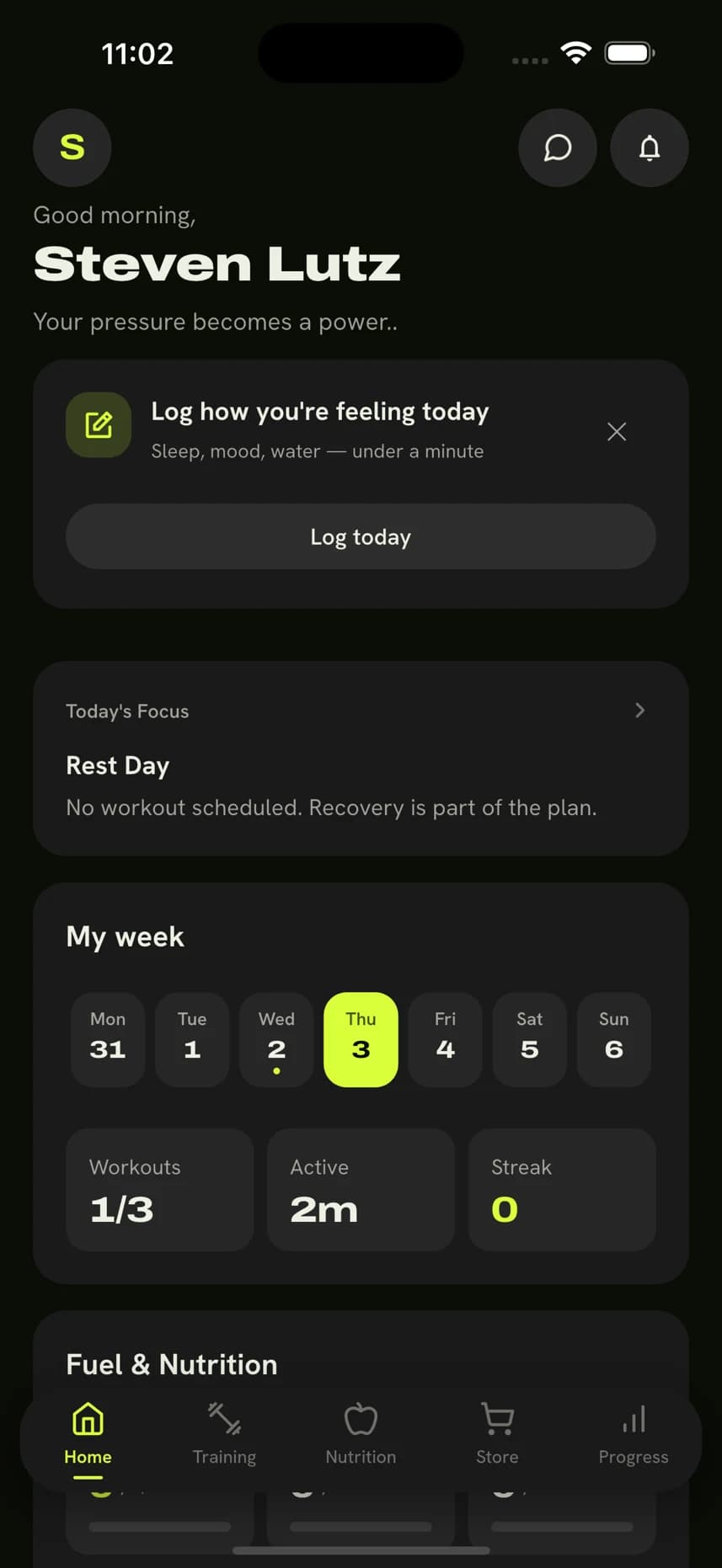 Dextra app — Dashboard